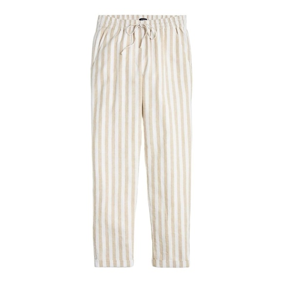 J. Crew Factory Pants - J. Crew Factory Striped linen-cotton drawstring pant NWT